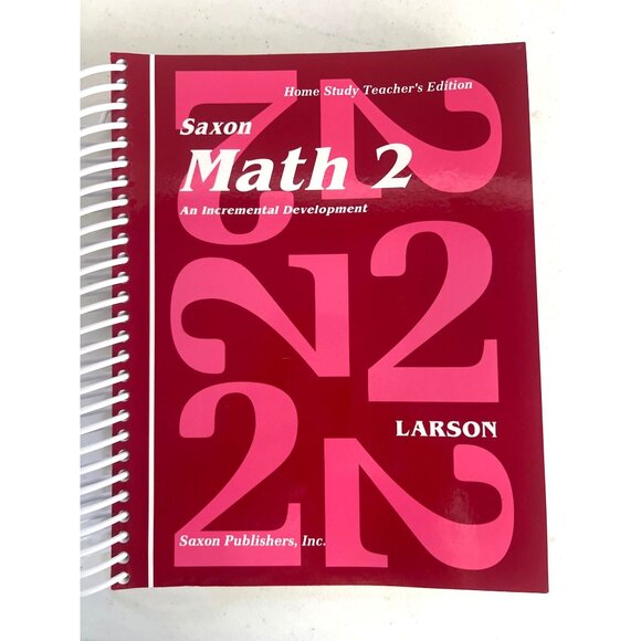 Saxon Math 2 Home Study Teachers Edition Spiral Book Home School Education - Picture 1 of 3